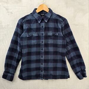Patagonia W'S Long Sleeve Fjord Flannel Shirt Size 4 Womens Small Blue 53915